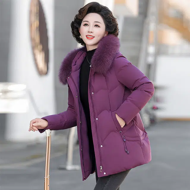 雅鹿 连帽纯色保暖舒适羽绒服 女款