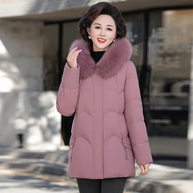 雅鹿 连帽纯色保暖舒适羽绒服 女款