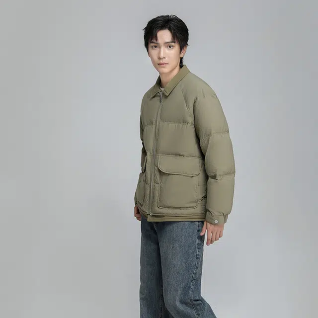 雅鹿 假两件短款时尚款羽绒服 男款