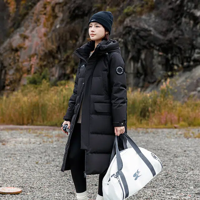 雅鹿 特厚极寒长款过膝连帽落肩羽绒服 男女同款
