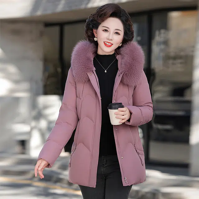 雅鹿 连帽纯色保暖舒适羽绒服 女款