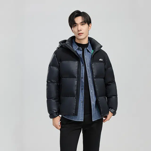 雅鹿 连帽时尚保暖百搭休闲羽绒服 男款