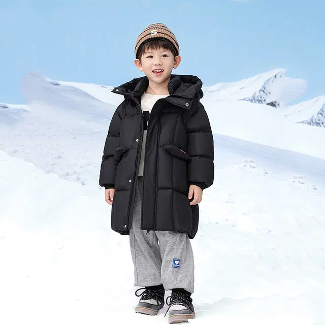 雅鹿 时尚宽松纯色潮流羽绒服中小童