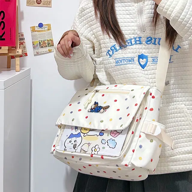 垣途者 波点吧唧可爱腊肠狗 尼龙 单肩包 女款 多色