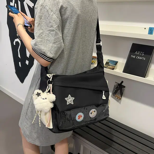 垣途者 日系可爱少女软妹补课休闲百搭 棉 斜挎包 女款 多色