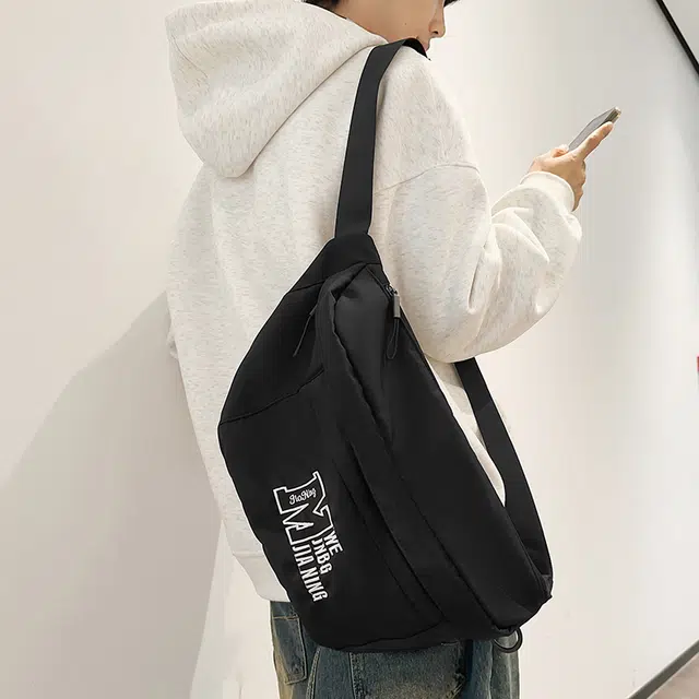垣途者 日系工装街头休闲运动 尼龙 胸包 男女同款情侣款 白色/黑色/红色/蓝色
