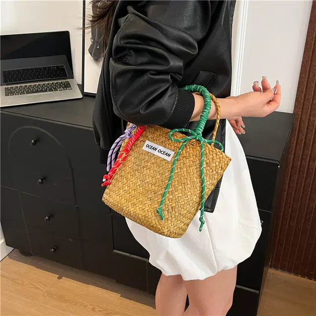垣途者 简约时尚复古大气 草编 手提包 女款 多色