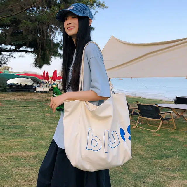 垣途者 日系小清新托特包 帆布 大容量帆布包单肩包 常规 女款 多色