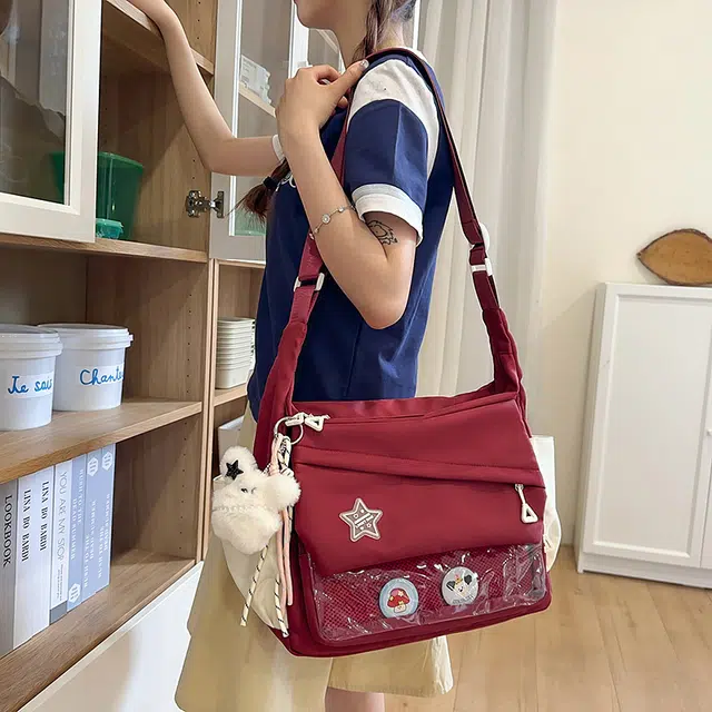 垣途者 日系可爱少女软妹补课休闲百搭 棉 斜挎包 女款 多色