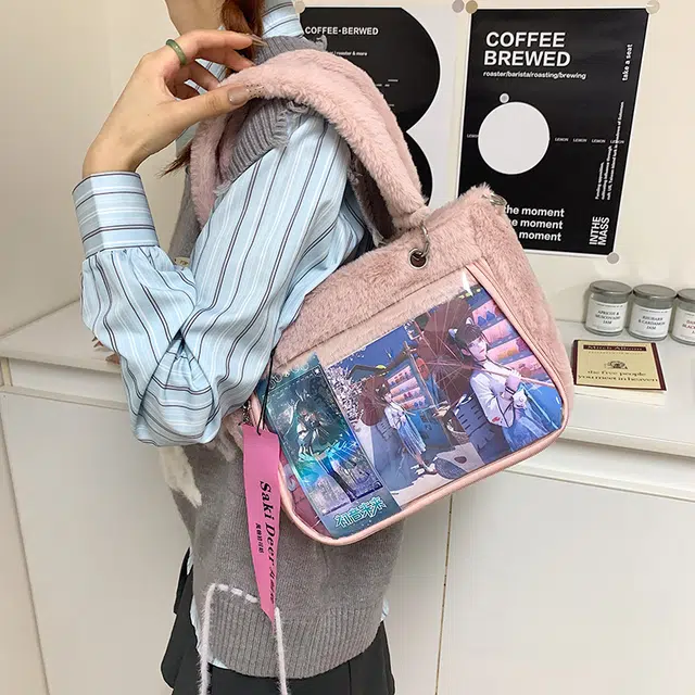 垣途者 二次元痛包日系少女软妹可爱 毛绒 斜挎包 女款 多色