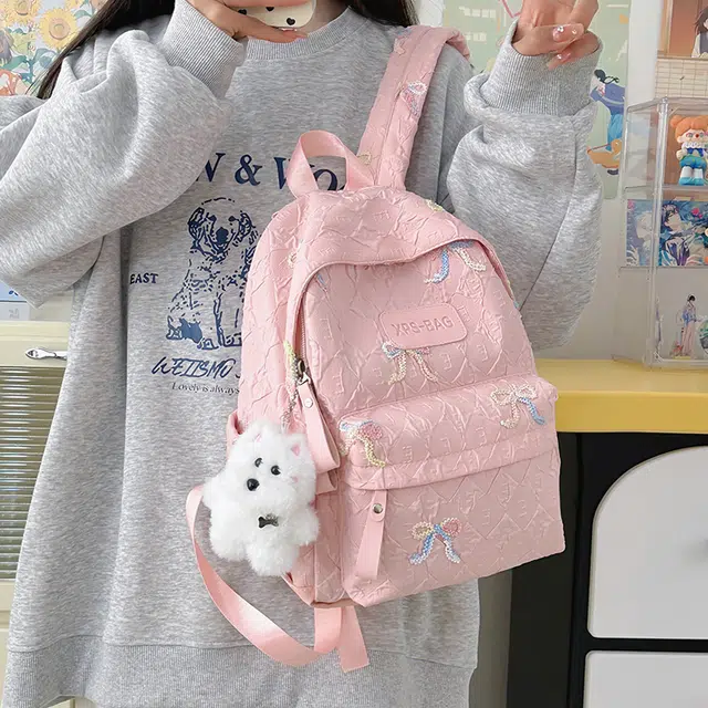 垣途者 高颜值学生韩版蝴蝶结设计 尼龙 书包背包双肩包 女款 多色