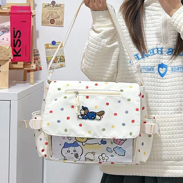 垣途者 波点吧唧可爱腊肠狗 尼龙 单肩包 女款 多色