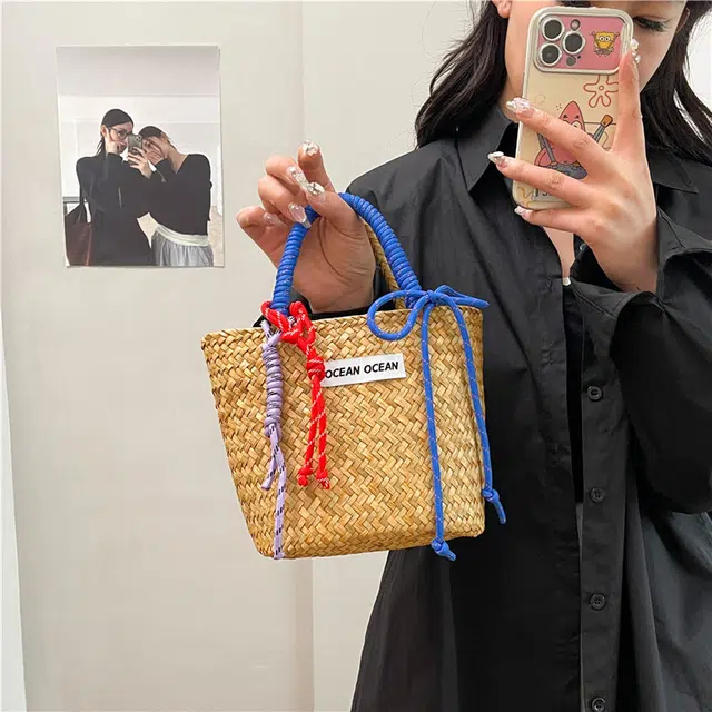 垣途者 简约时尚复古大气 草编 手提包 女款 多色