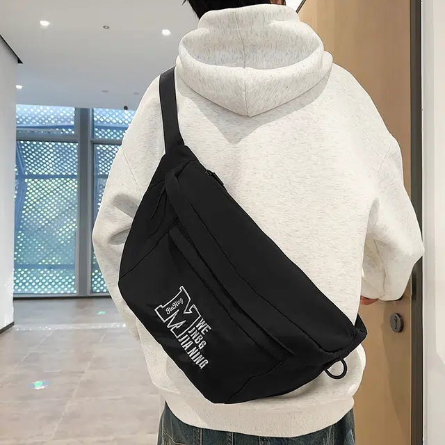 垣途者 日系工装街头休闲运动 尼龙 胸包 男女同款情侣款 白色/黑色/红色/蓝色