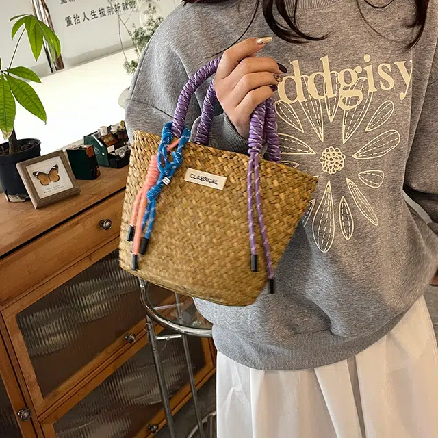 垣途者 草编包小众海边度假沙滩包 编织 手提包 女款 多色