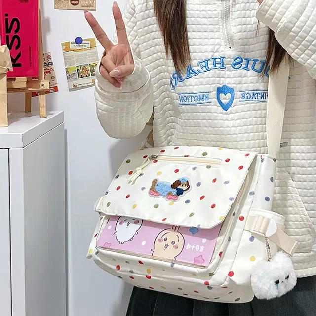 垣途者 波点吧唧可爱腊肠狗 尼龙 单肩包 女款 多色