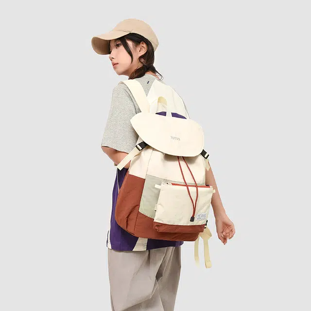 垣途者 撞色潮流初高中大学生百搭 牛津布 书包背包双肩包 女款 多色