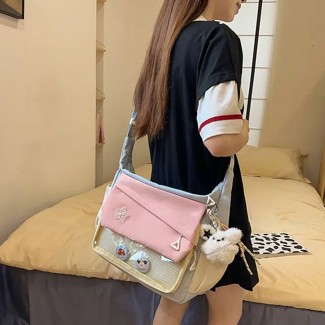 垣途者 日系可爱少女软妹补课休闲百搭 棉 斜挎包 女款 多色