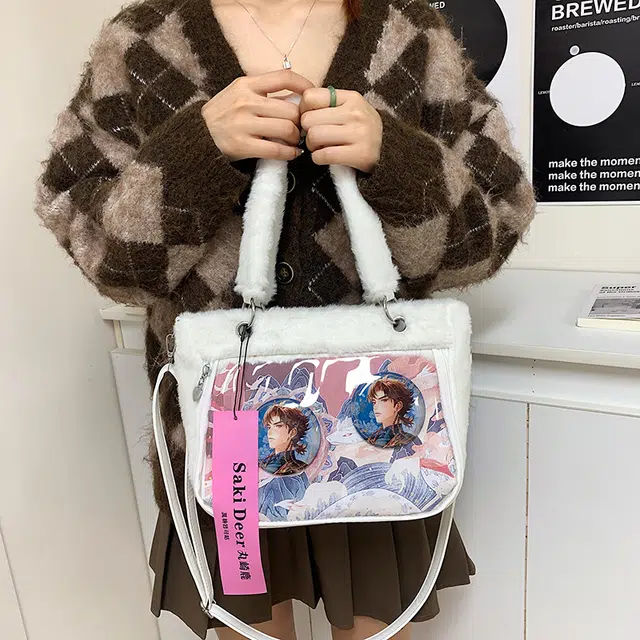 垣途者 二次元痛包日系少女软妹可爱 毛绒 斜挎包 女款 多色