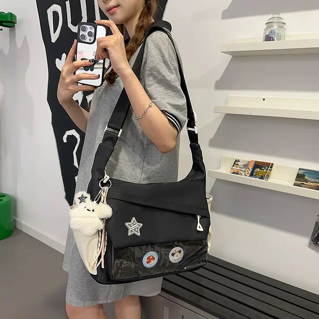 垣途者 日系可爱少女软妹补课休闲百搭 棉 斜挎包 女款 多色