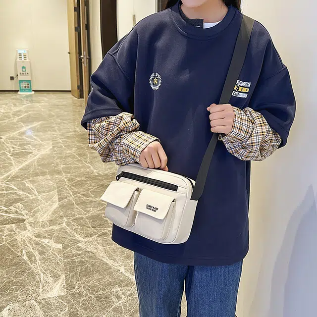 垣途者 日系百搭韩版街头潮流学生 尼龙 单肩斜挎包 男女同款情侣款 多色