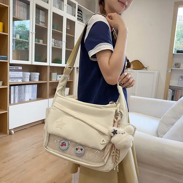 垣途者 日系可爱少女软妹补课休闲百搭 棉 斜挎包 女款 多色