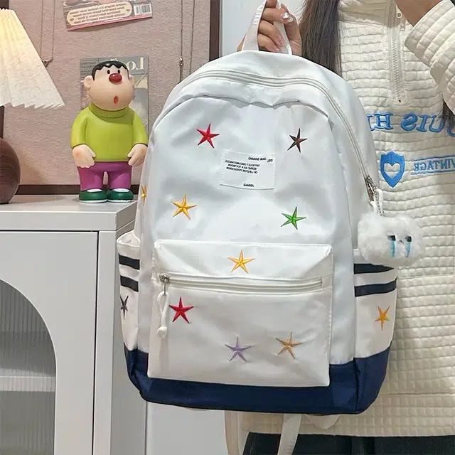 垣途者 高颜值彩色星星日系简约 尼龙 双肩包 男女同款情侣款 多色