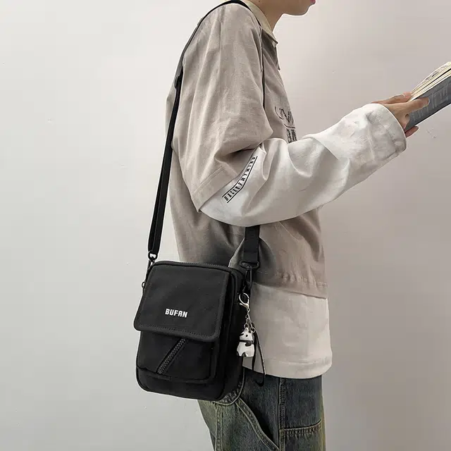 垣途者 日系简约百搭单肩包运动街头手机包 帆布 帆布包斜挎包 男女同款情侣款 多色