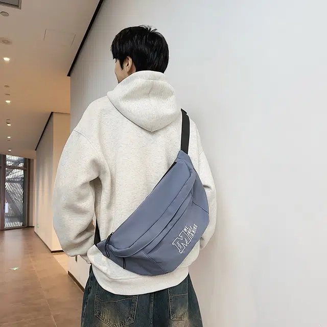 垣途者 日系工装街头休闲运动 尼龙 胸包 男女同款情侣款 白色/黑色/红色/蓝色
