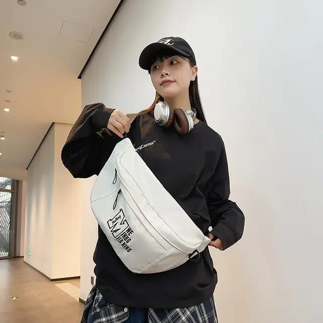 垣途者 日系工装街头休闲运动 尼龙 胸包 男女同款情侣款 白色/黑色/红色/蓝色