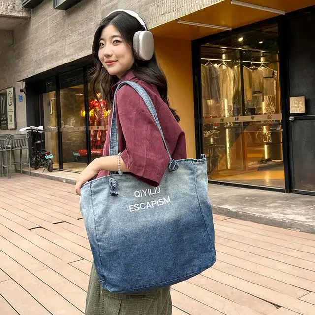 垣途者 韩版森系百搭 牛仔布 斜挎包 女款 多色