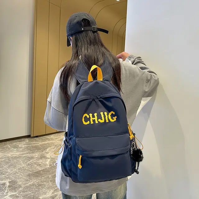 垣途者 学生书包韩版百搭初高中大学生休闲背包 尼龙 双肩包 男女同款情侣款 多色