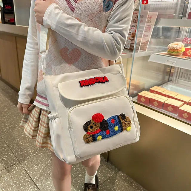 垣途者 日系上课休闲百搭补课袋学生书包 尼龙 单肩斜挎包 女款 多色