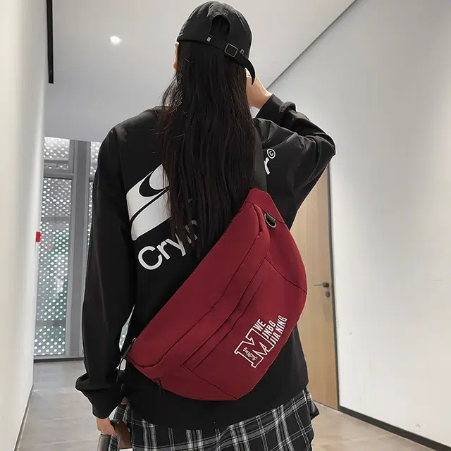 垣途者 日系工装街头休闲运动 尼龙 胸包 男女同款情侣款 白色/黑色/红色/蓝色
