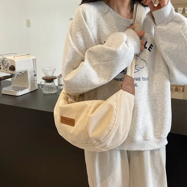 垣途者 休闲潮流百搭 条绒 斜挎单肩包 女款 多色