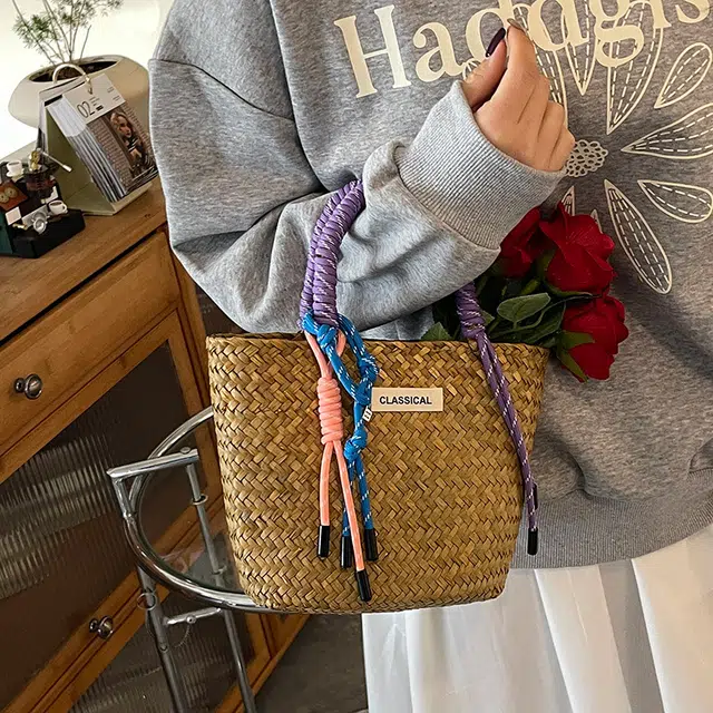 垣途者 草编包小众海边度假沙滩包 编织 手提包 女款 多色