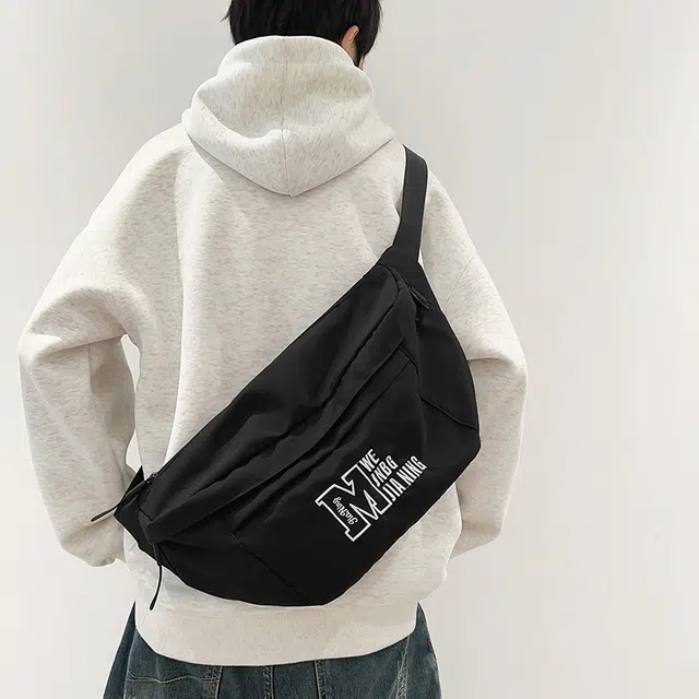 垣途者 日系工装街头休闲运动 尼龙 胸包 男女同款情侣款 白色/黑色/红色/蓝色