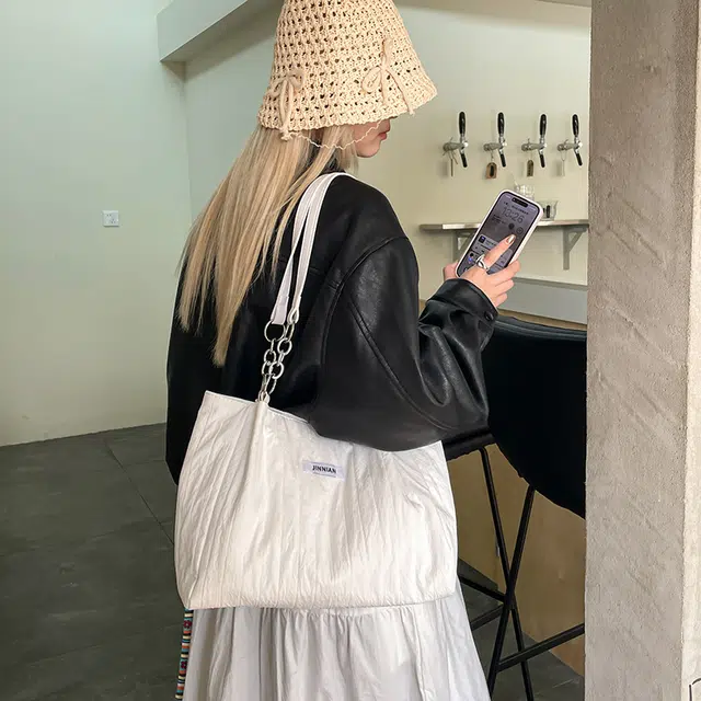 垣途者 时尚潮流大学生上课通勤手提包托特包 牛津布 单肩包 常规 女款 多色