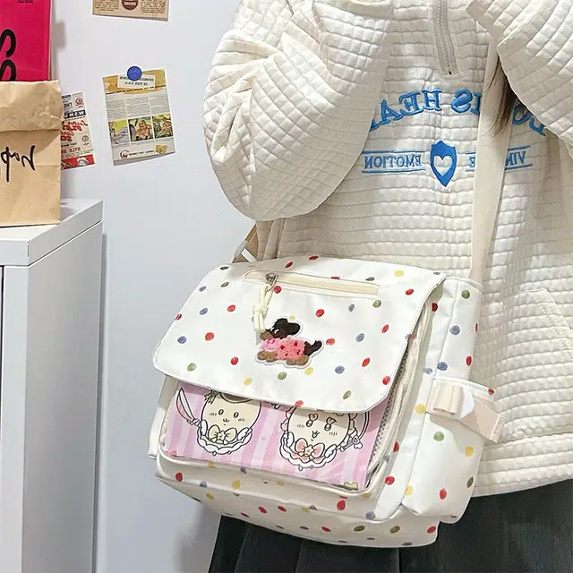 垣途者 波点吧唧可爱腊肠狗 尼龙 单肩包 女款 多色