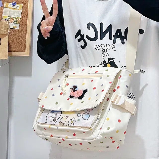 垣途者 波点吧唧可爱腊肠狗 尼龙 单肩包 女款 多色
