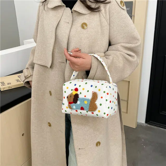垣途者 时尚百搭休闲拉链开合 尼龙 手提包 女款 白色