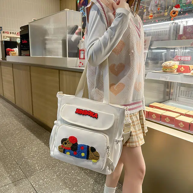 垣途者 日系上课休闲百搭补课袋学生书包 尼龙 单肩斜挎包 女款 多色
