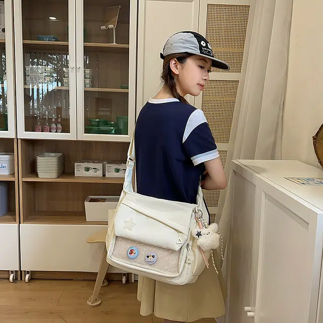 垣途者 日系可爱少女软妹补课休闲百搭 棉 斜挎包 女款 多色