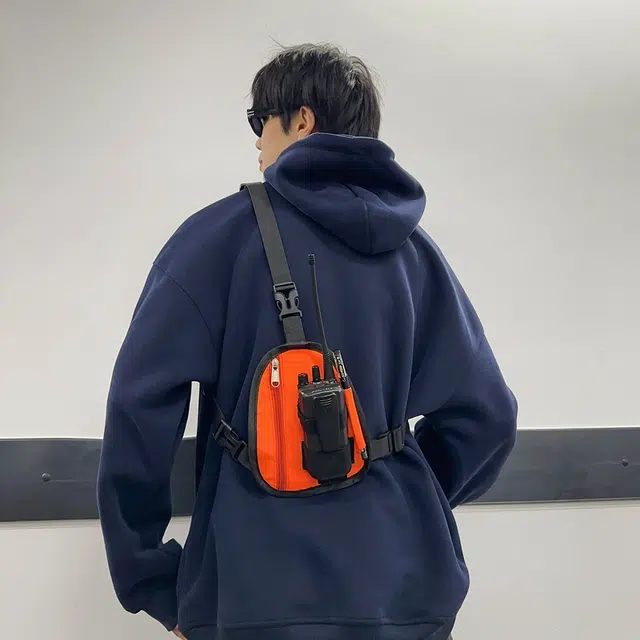 垣途者 港风战术马甲多功能 尼龙 胸包 男女同款情侣款 黑色