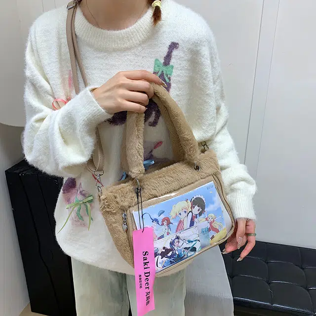 垣途者 二次元痛包日系少女软妹可爱 毛绒 斜挎包 女款 多色