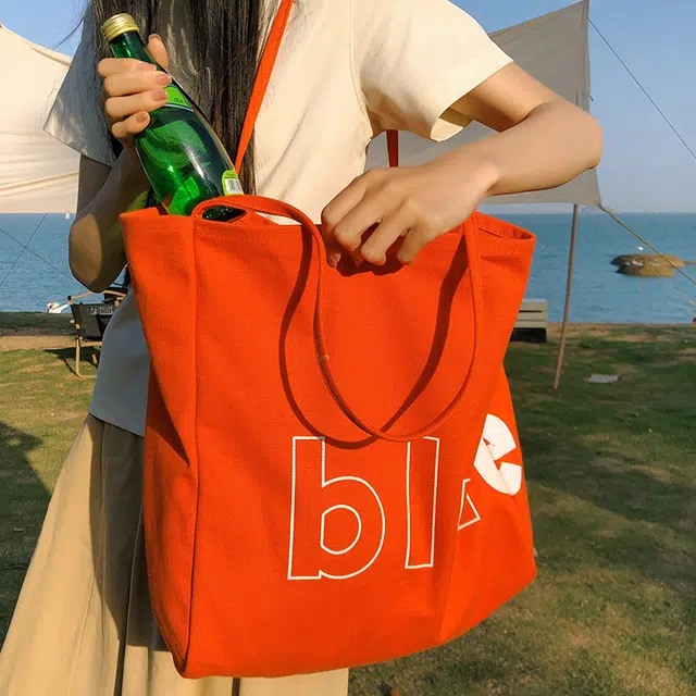 垣途者 日系小清新托特包 帆布 大容量帆布包单肩包 常规 女款 多色