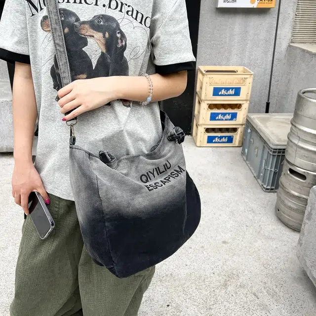 垣途者 韩版森系百搭 牛仔布 斜挎包 女款 多色