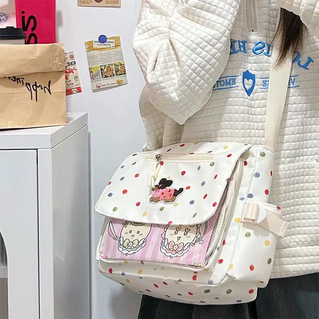 垣途者 波点吧唧可爱腊肠狗 尼龙 单肩包 女款 多色