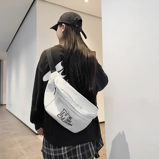 垣途者 日系工装街头休闲运动 尼龙 胸包 男女同款情侣款 白色/黑色/红色/蓝色