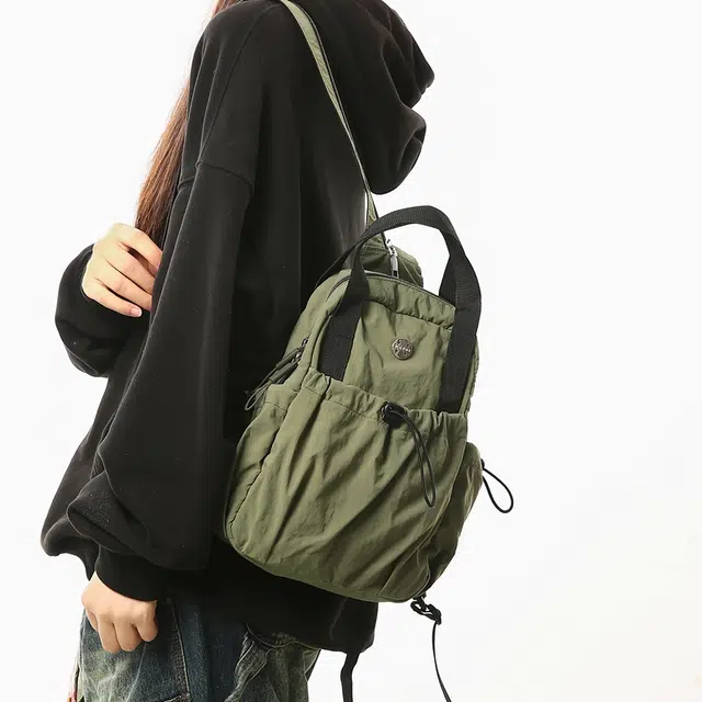 垣途者 多功能潮牌运动休闲百搭 尼龙 双肩包胸包 男女同款情侣款 黄色/黑色/白色/红色/卡其色/绿色/紫色